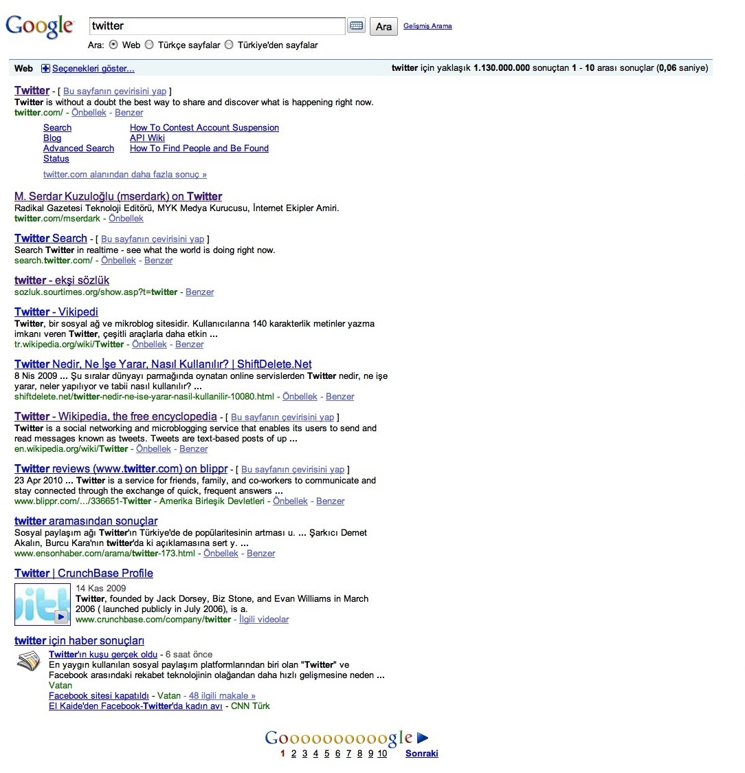 twitter on google