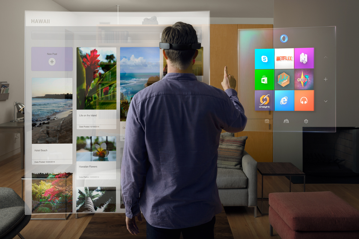 HoloLens gözünden oturma odanız.