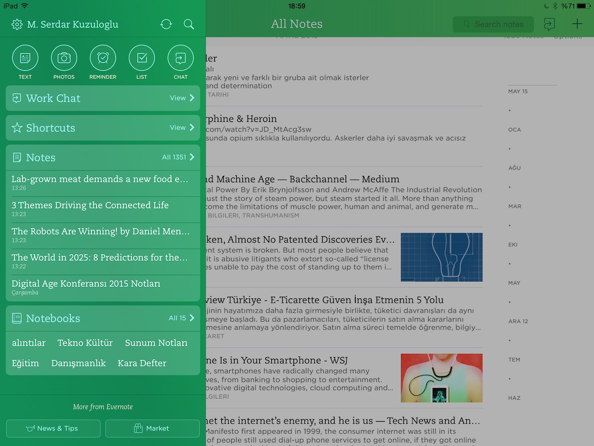 Evernote iPad